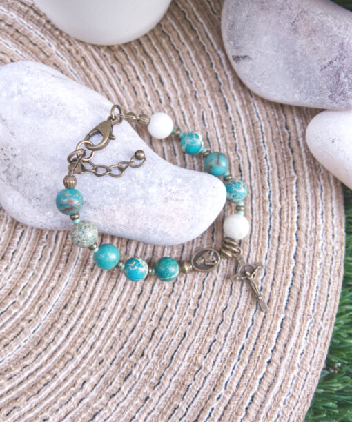 Alternative view of Our Lady, Star of the Sea: Turquoise/Bronze