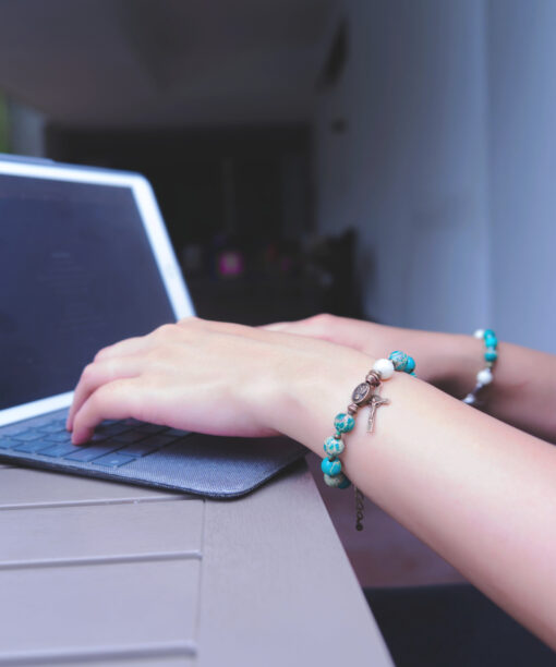 Our Lady, Star of the Sea: Turquoise/Bronze